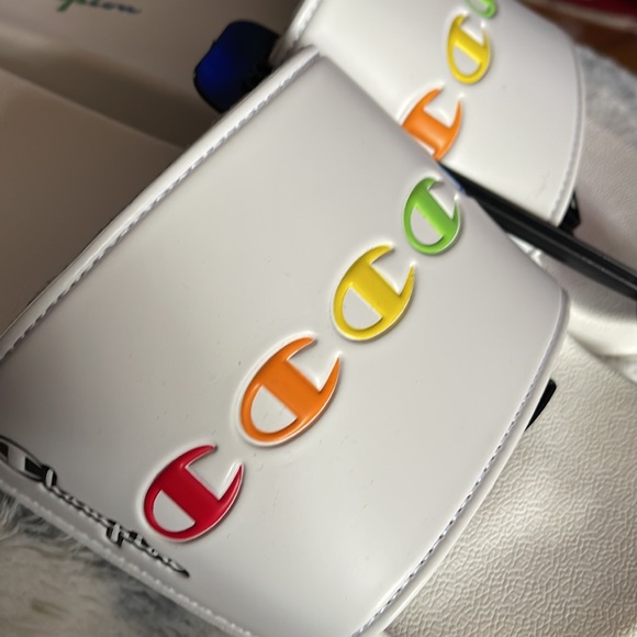 Champion Rainbow Logo Slide Sandals - Picture 8 of 9